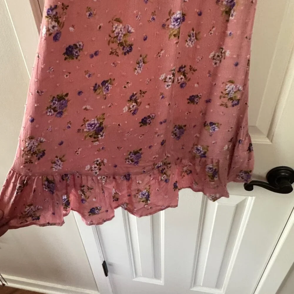 New Heart and Arrow Girls Pink Floral High Low Dress Size 6X